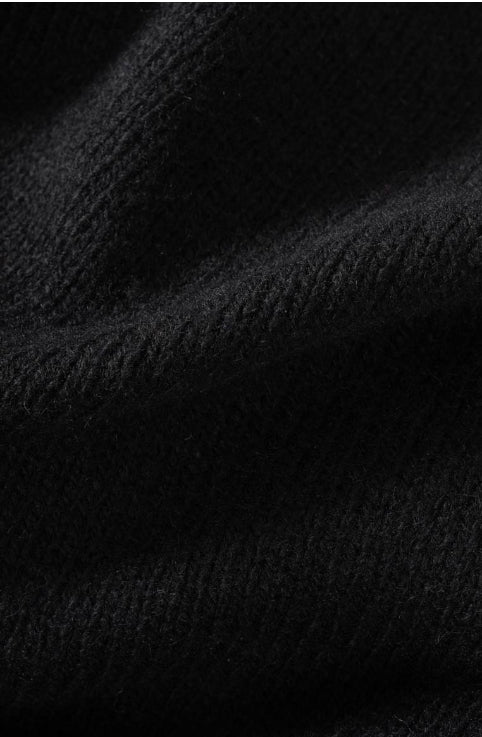 ADA - Recycled Cashmere Mock-Neck Sweater - Black Slate
