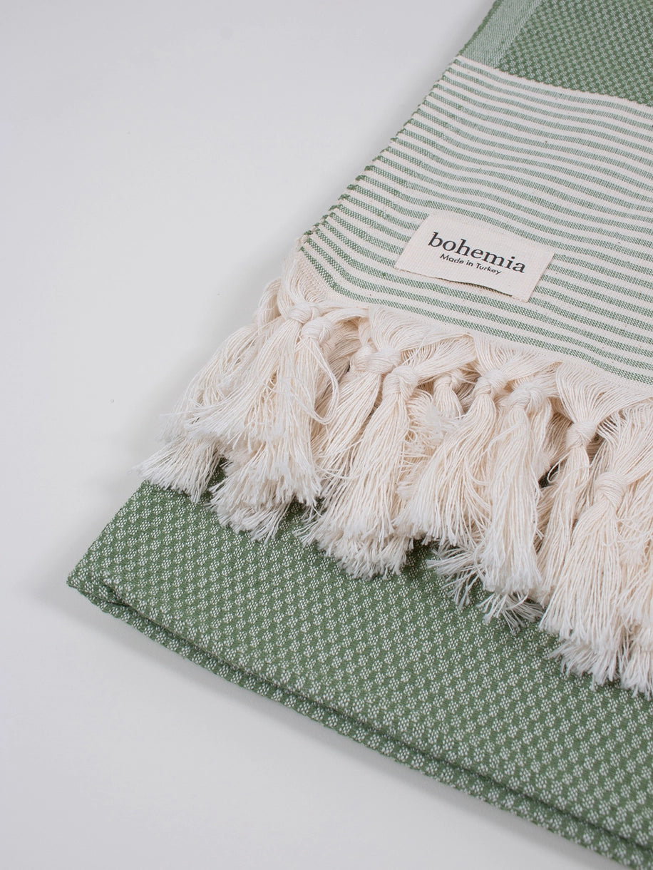 Amalfi Cotton Hammam Towel - Olive