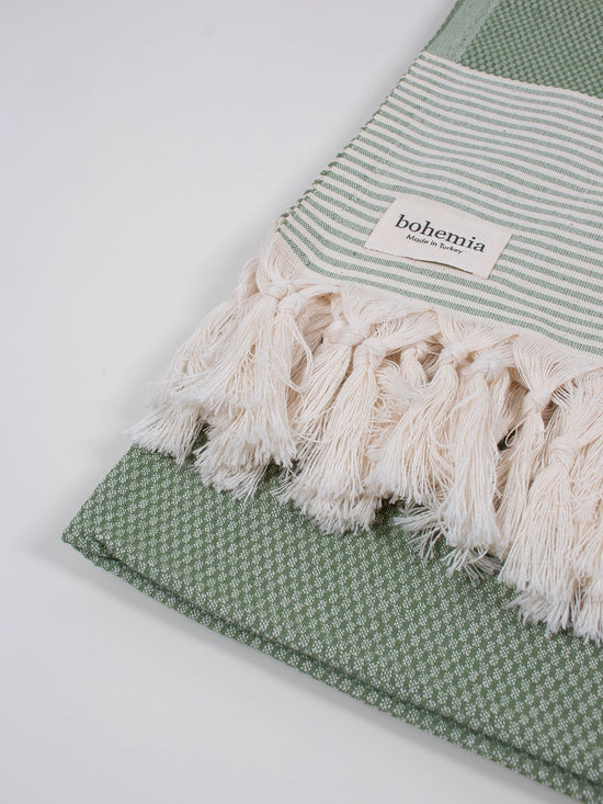 Amalfi Cotton Hammam Towel - Olive