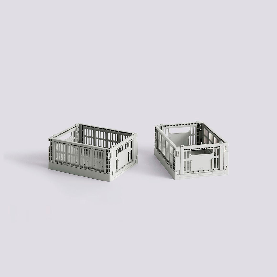 HAY COLOUR CRATE MINI - SET OF 2 - LIGHT GREY