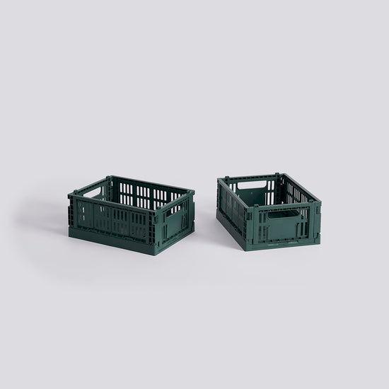 HAY COLOUR CRATE MINI - SET OF 2 - DARK GREEN
