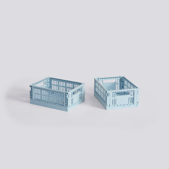 HAY COLOUR CRATE MINI - SET OF 2 - SOFT BLUE