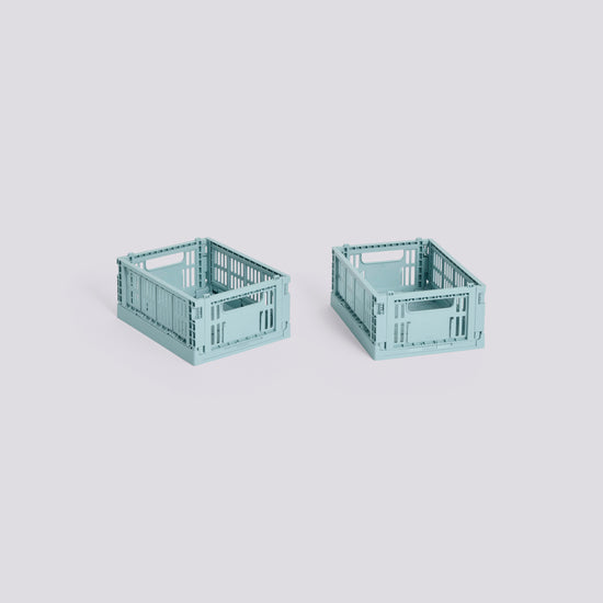 HAY COLOUR CRATE MINI - SET OF 2 - DUSTY BLUE