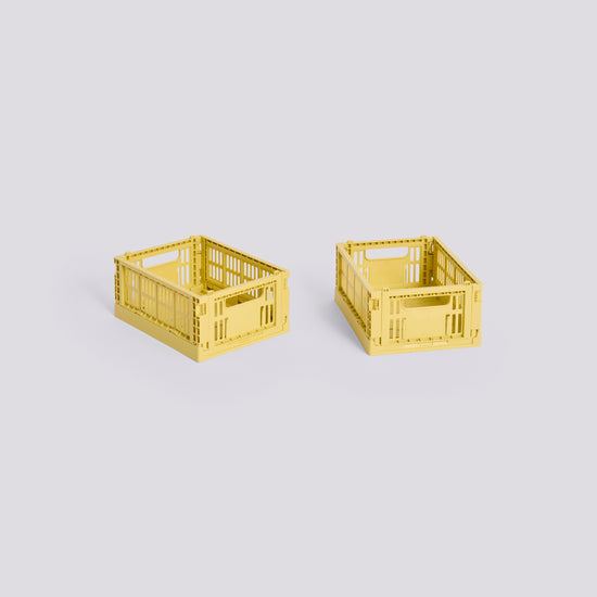 HAY COLOUR CRATE MINI - SET OF 2 - DUSTY YELLOW