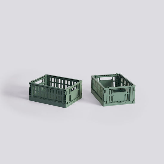 HAY COLOUR CRATE MINI - SET OF 2 - SAGE GREEN