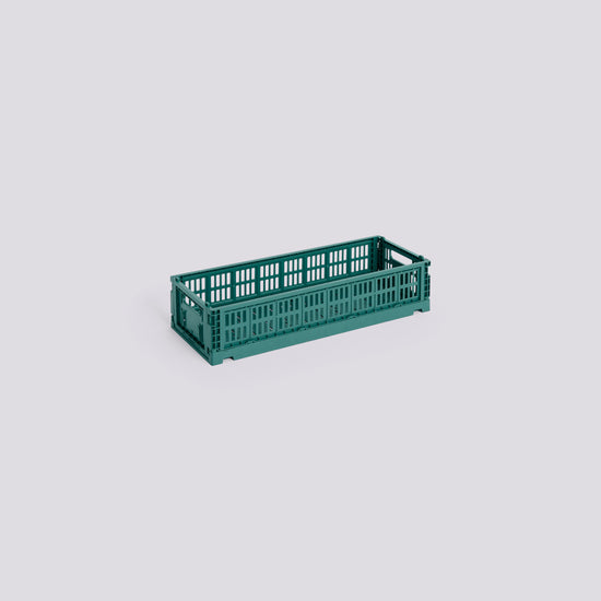 HAY COLOUR CRATE MINI - OBLONG - DARK GREEN