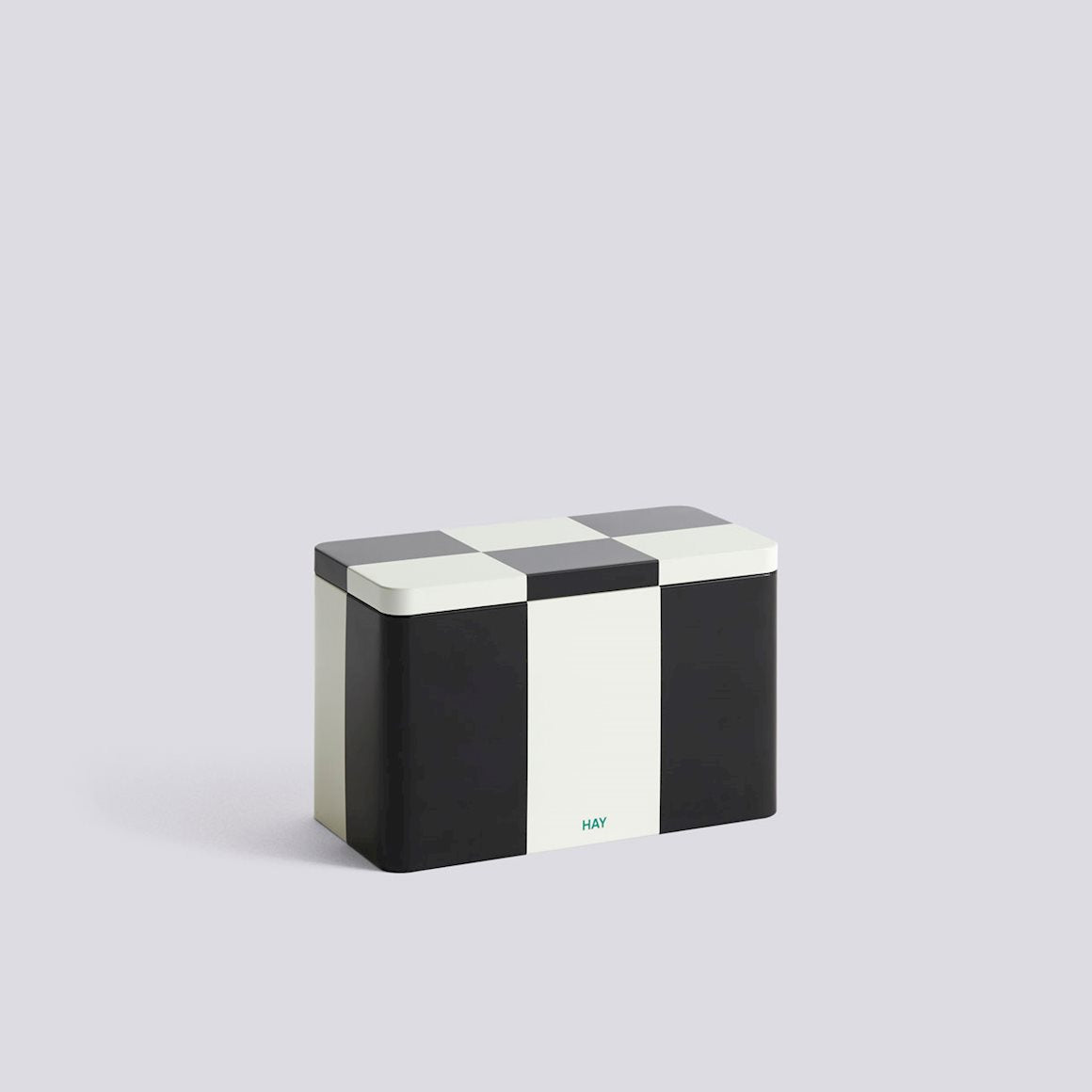 TIN CONTAINER - MEDIUM - BLACK & OFF-WHITE