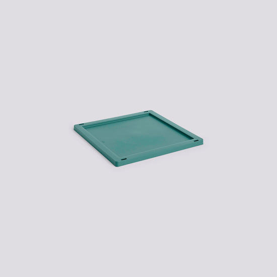 HAY COLOUR CRATE LID PLASTIC - MEDIUM SQUARE / CUBE - DARK GREEN
