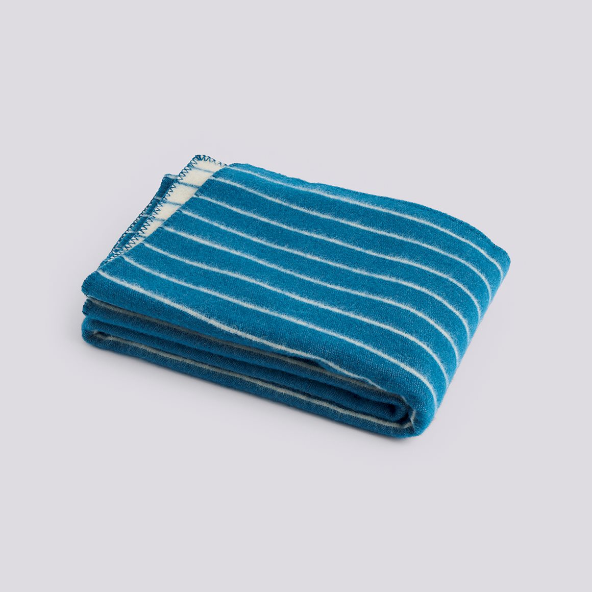 Outdoor Market Throw - W130 x L180 - Blue with Beige Stripes