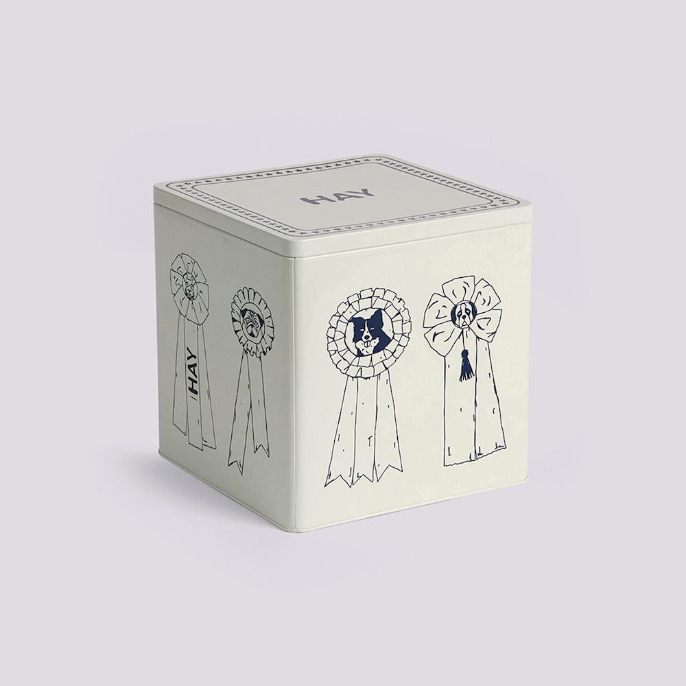 HAY Dogs Food Storage Tin - Large - Blue & White