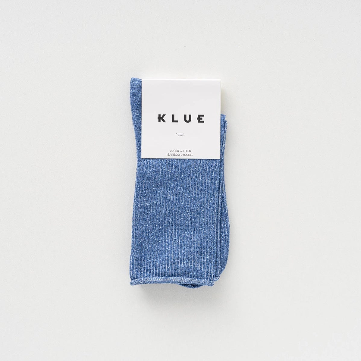 Glitter Lurex Socks in Eco-Friendly Lyocell - Mineral Blue