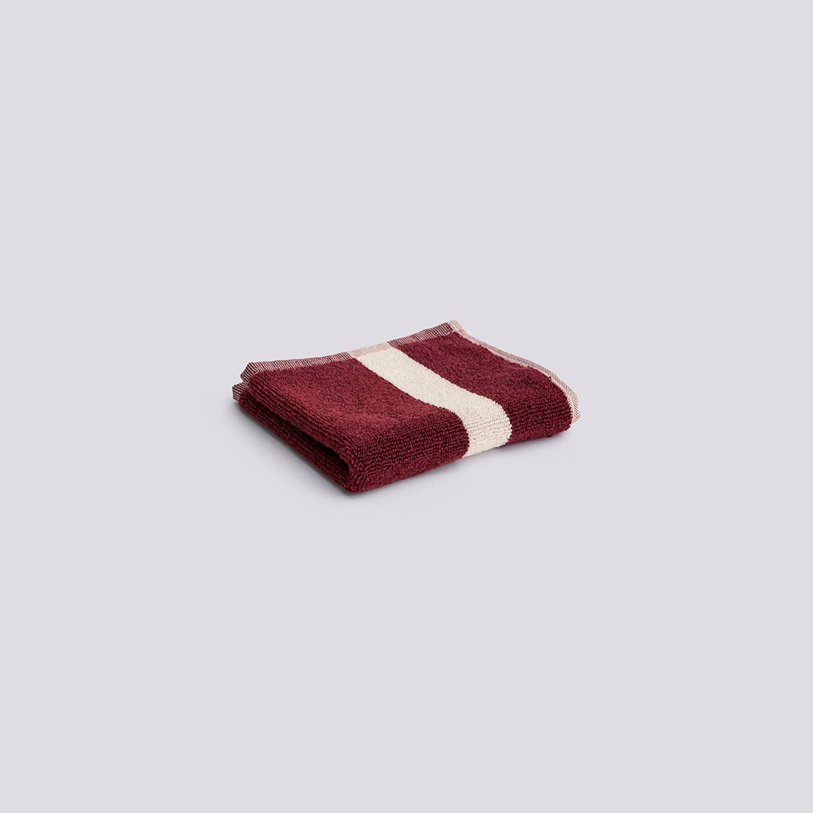 Stripe Wash Cloth - W30 x L30 - Burgundy