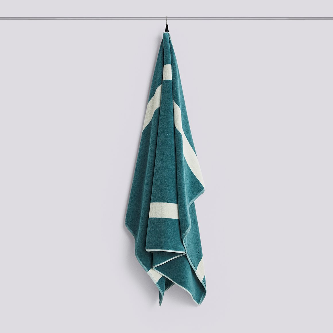 Stripe Bath Sheet - W100 x L150 - Petrol Blue
