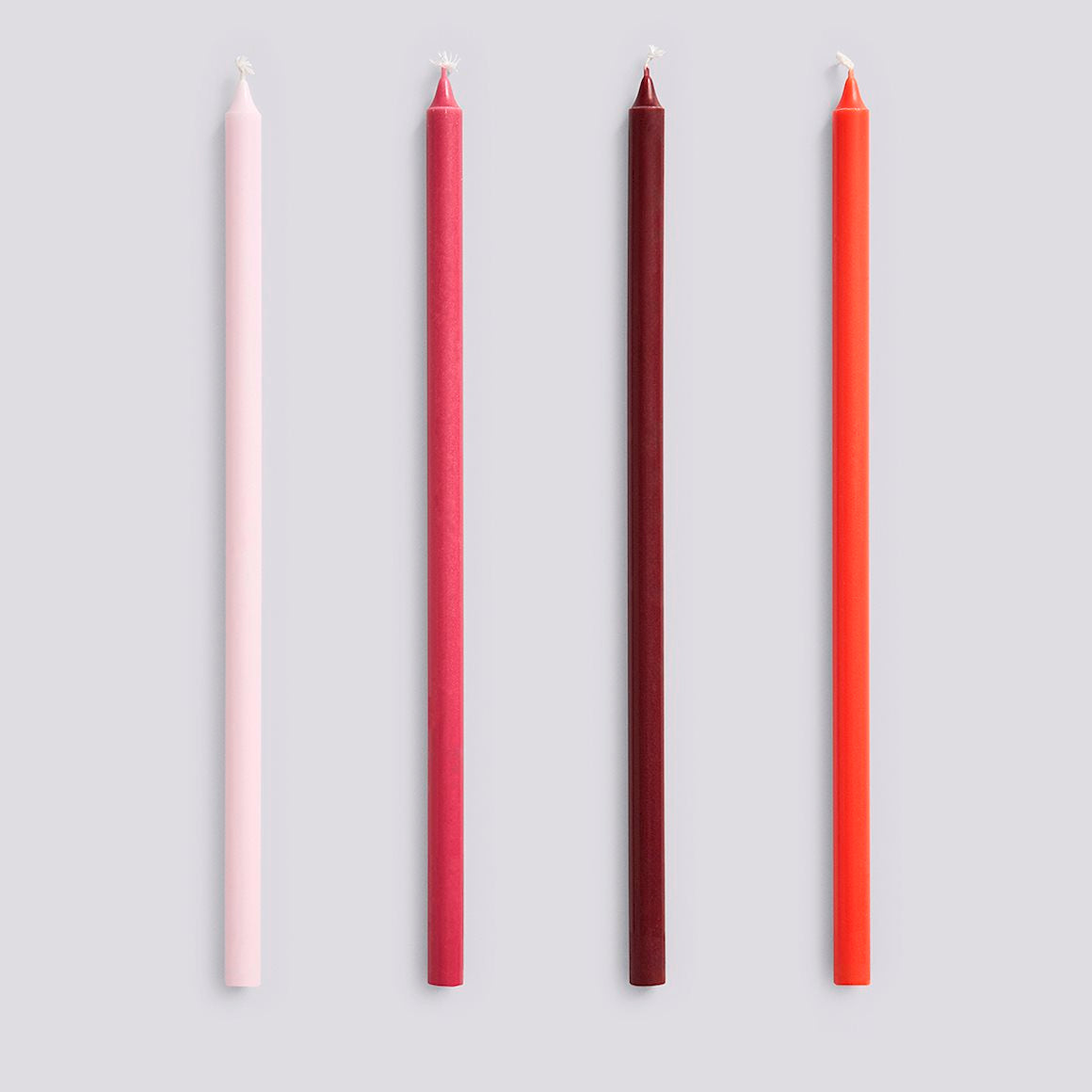 Slim Candle - Set of 4 - Pink & Red