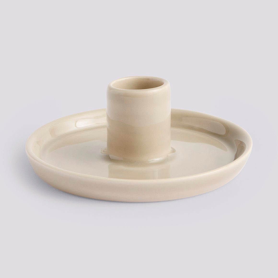 Disc Candleholder - Small - Warm Grey