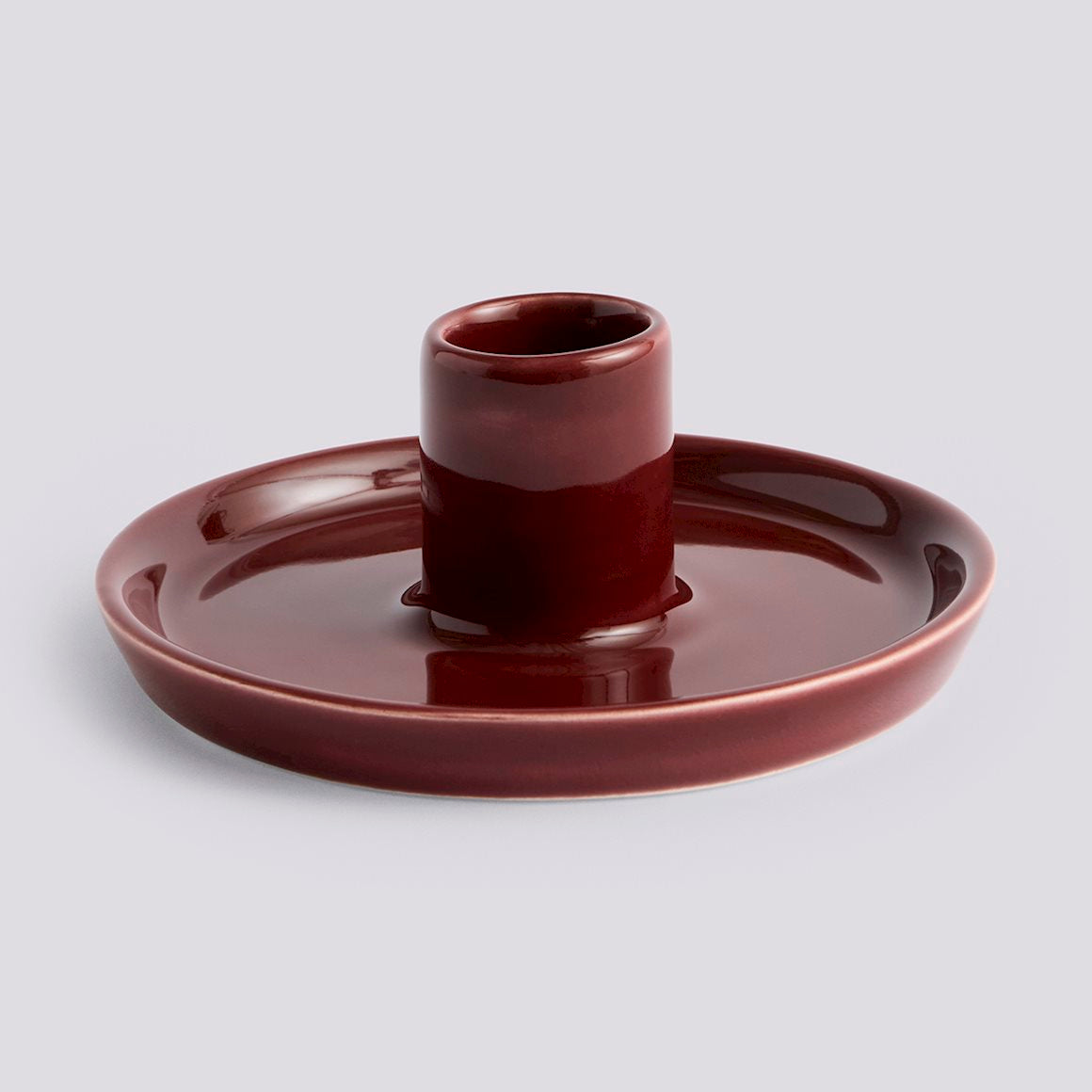 Disc Candleholder - Small - Chestnut Brown