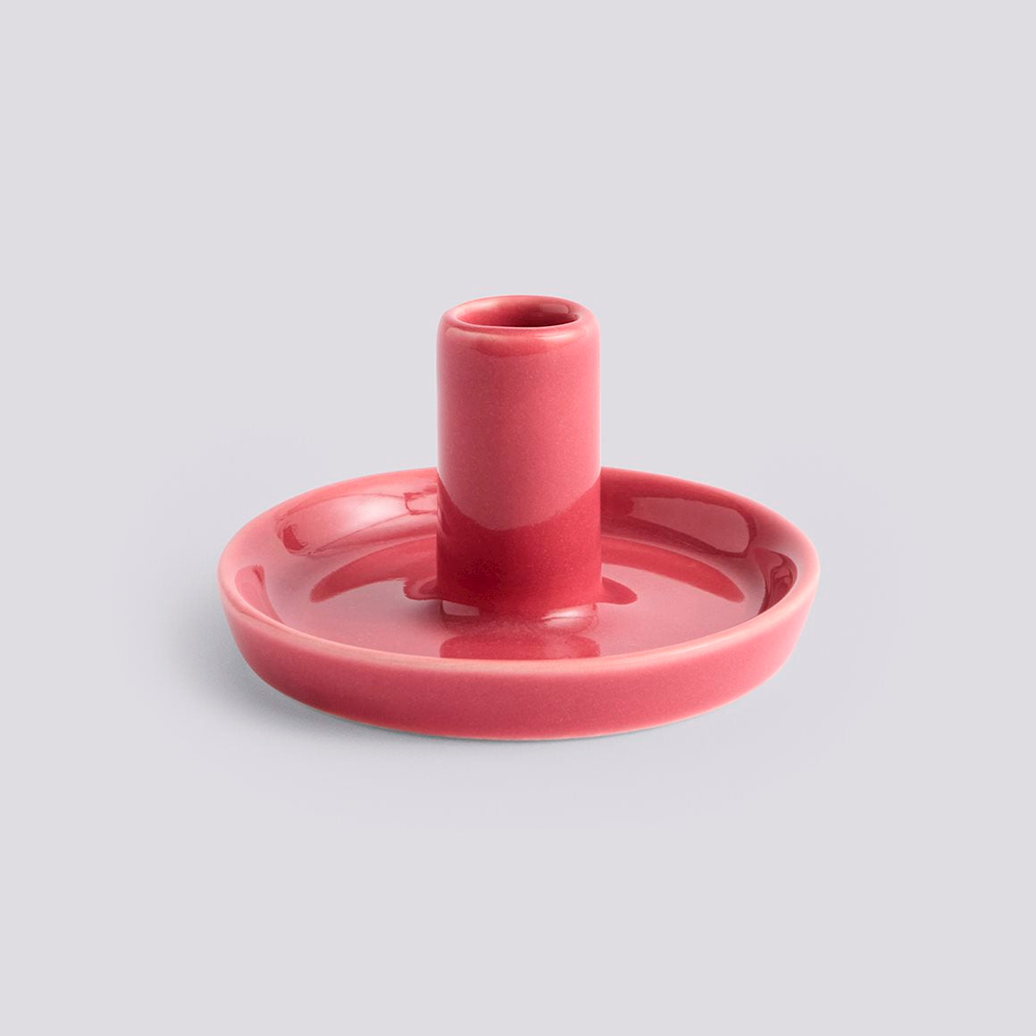 Disc Candleholder - X-Small Slim - Berry Pink