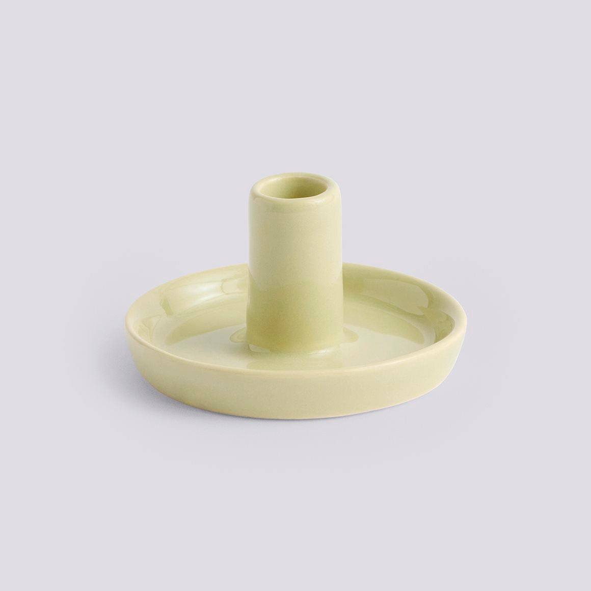 Disc Candleholder - X-Small Slim - Soft Pistachio