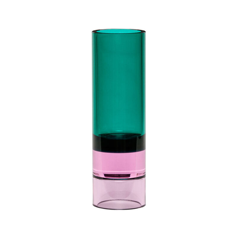 Astro Tealight Holder - Green/Pink