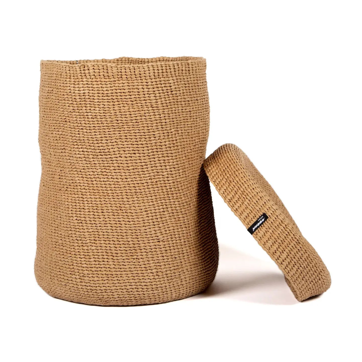 Kiondo Basket with Lid - Brown - X-Large