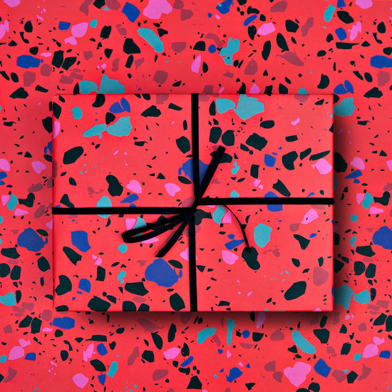 Red Terrazzo Gift Wrap