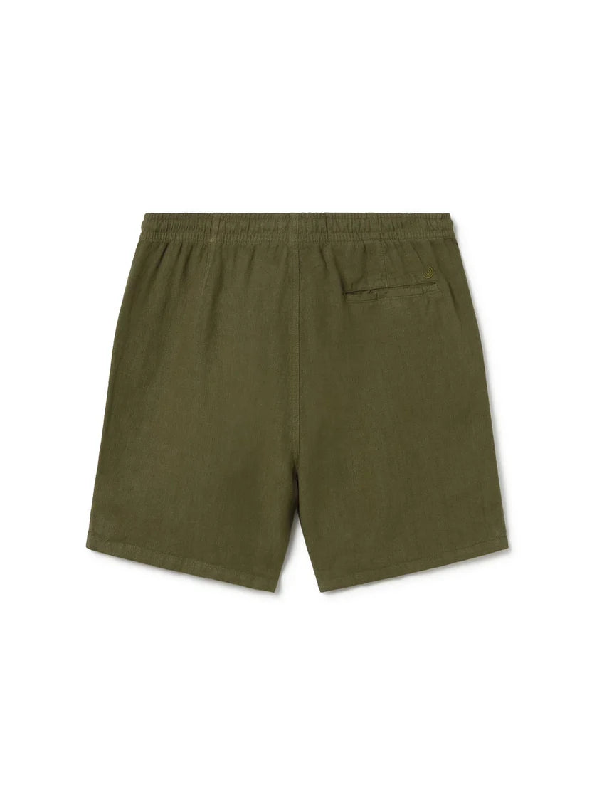 Bagaat Linen Shorts — Codium Green