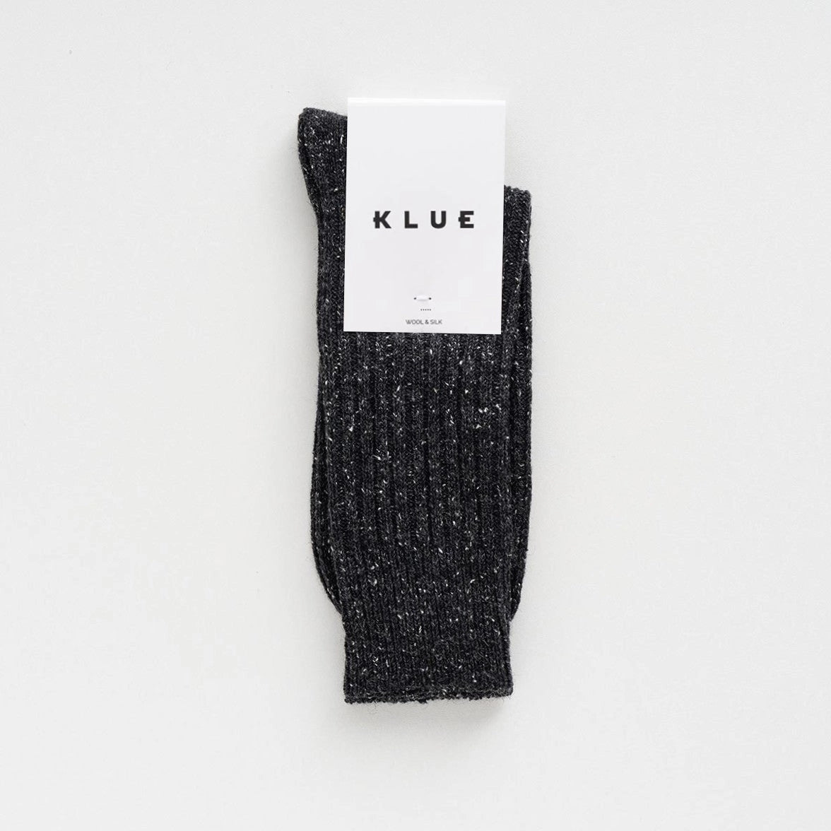 Silk & Wool Dust Star Socks - Black