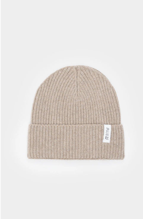 MARCELLO - Recycled Cashmere Hat - Beige Sand