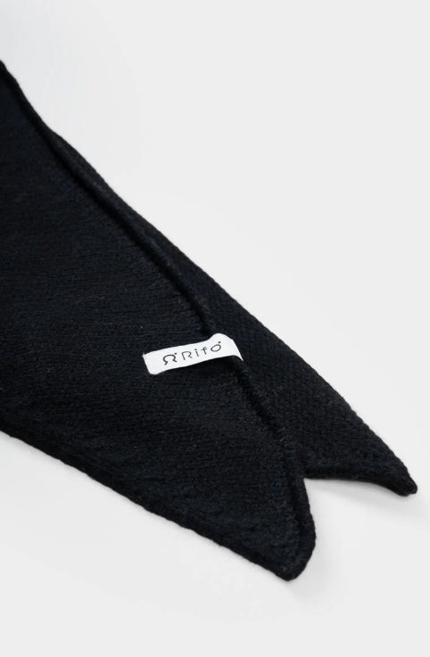 MASHA - Recycled Cashmere Bandana - Slate Black