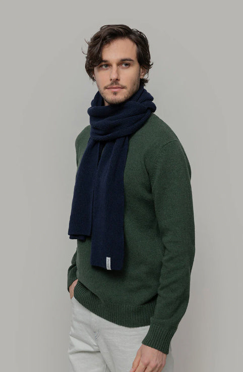 FEDERICO - Recycled Cashmere Scarf - Blackberry Blue