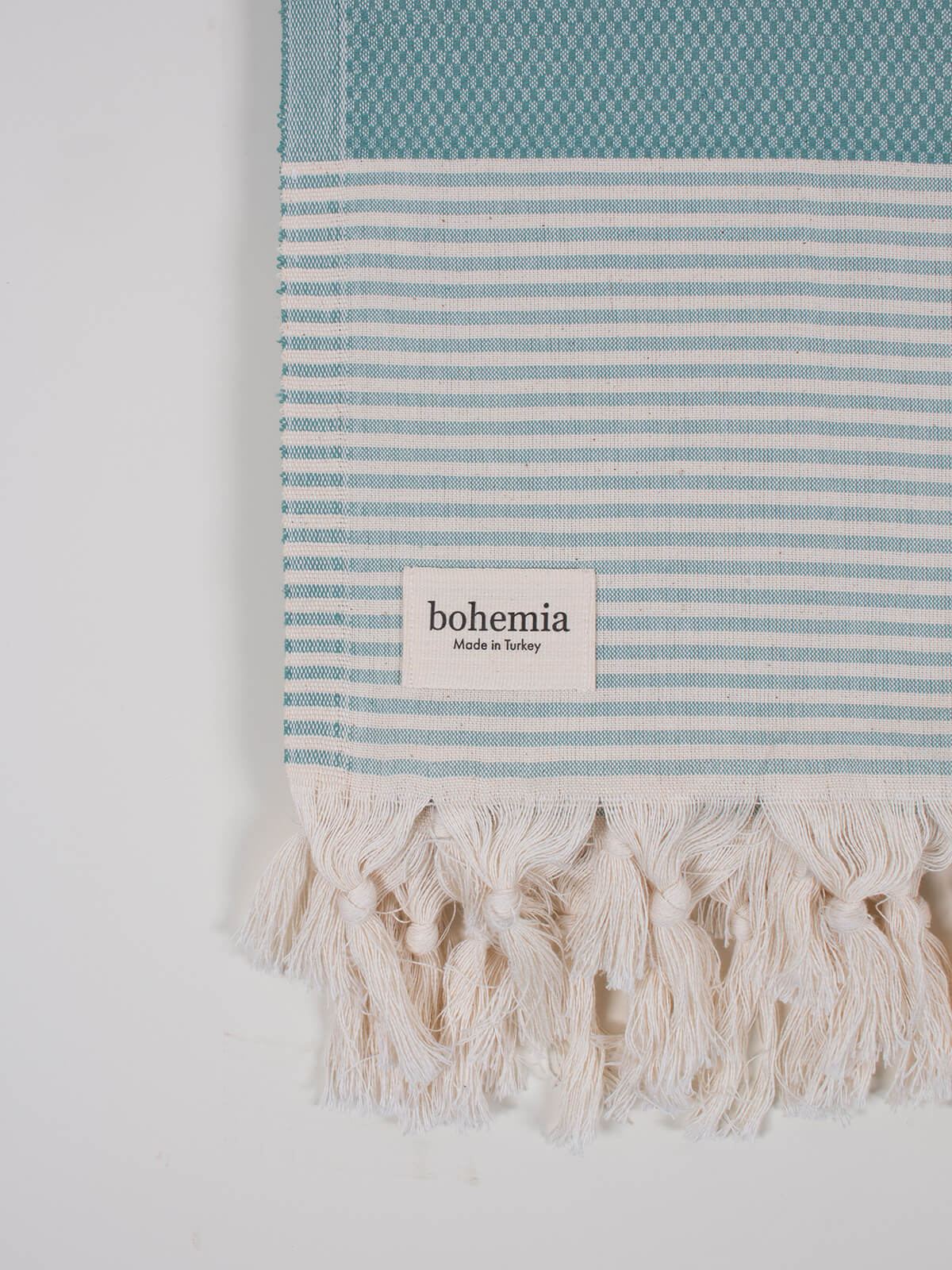 Amalfi Cotton Hammam Towel - Grey/Green