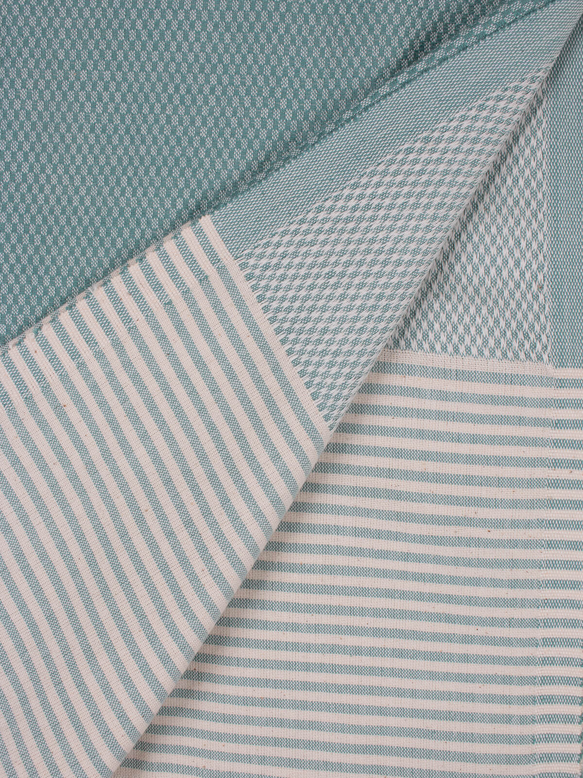 Amalfi Cotton Hammam Towel - Grey/Green