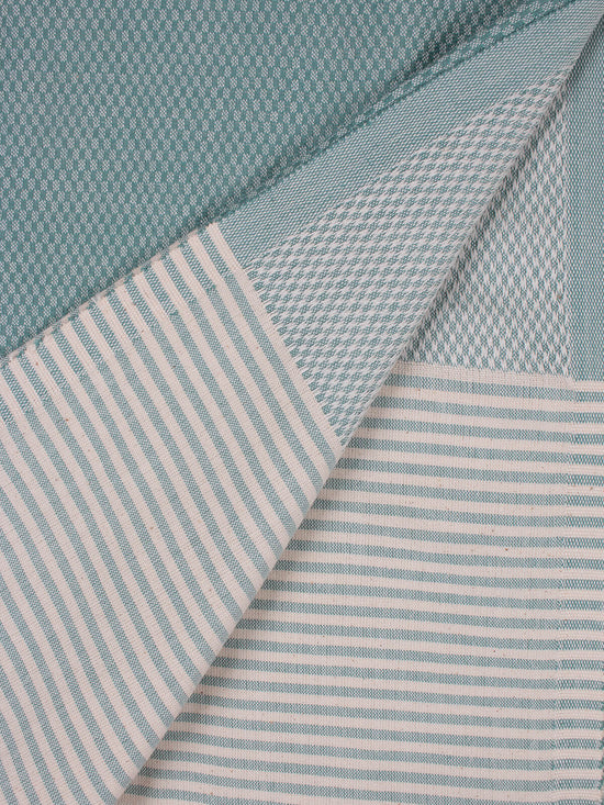 Amalfi Cotton Hammam Towel - Grey/Green