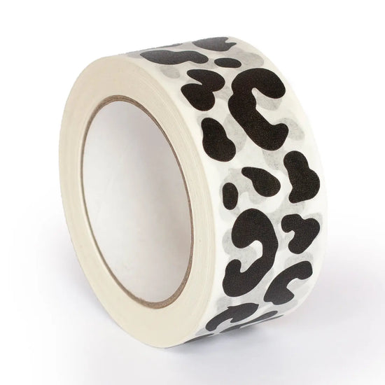 White Packing Tape - Leopard Print