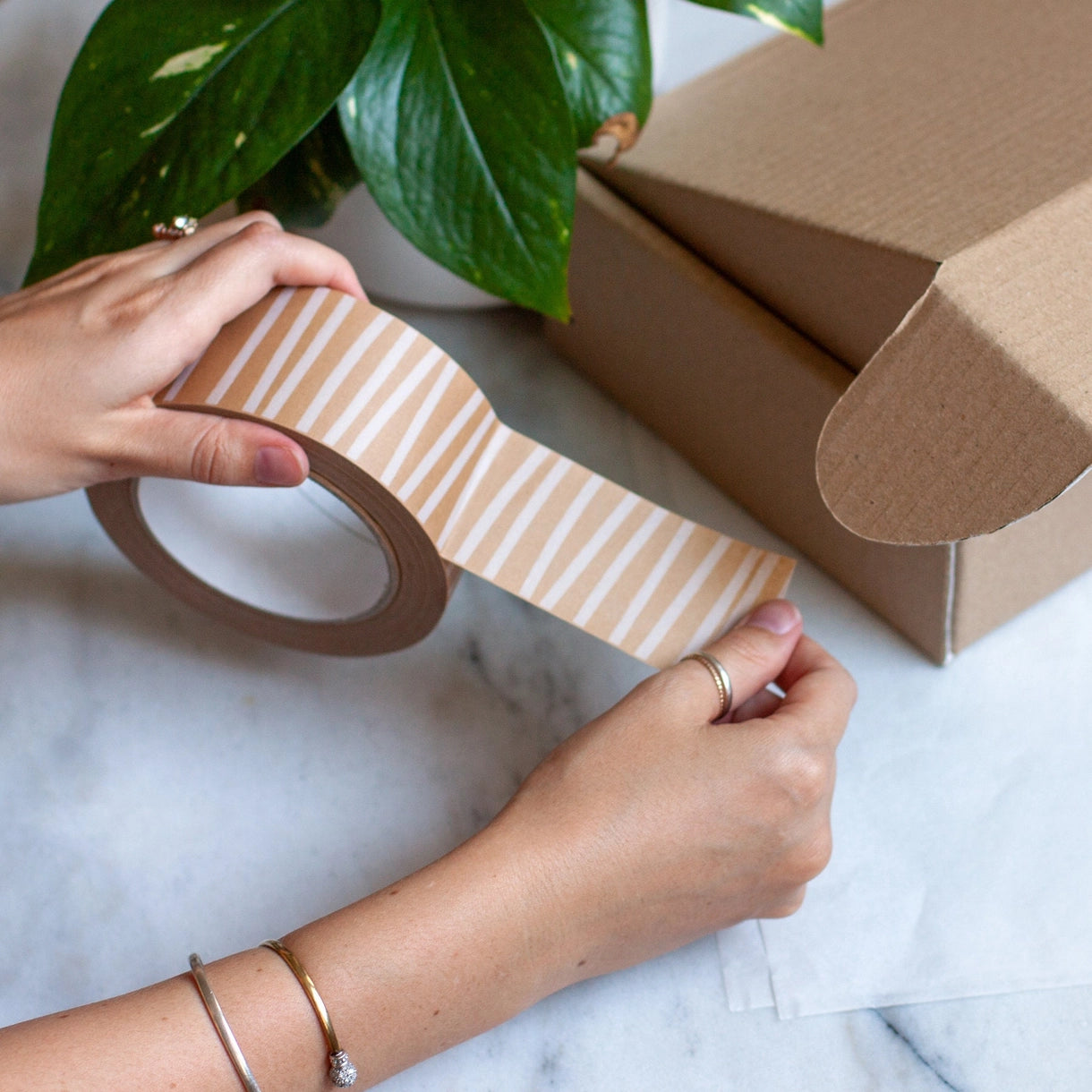 Packaging Kraft Tape - Printed Stripes