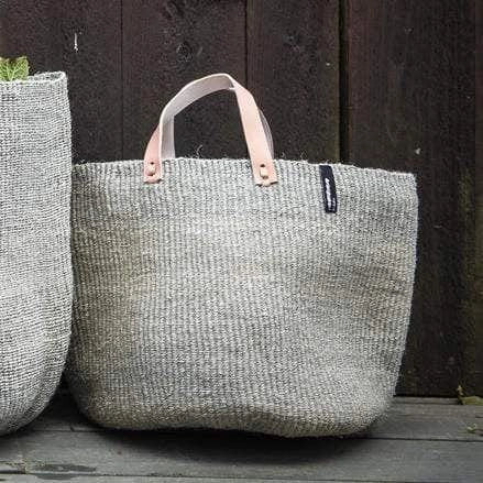 Kiondo Market Basket - Light Grey - Medium