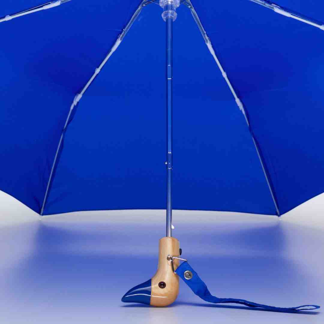 Royal Blue Compact Wind Resistant Duckhead Umbrella