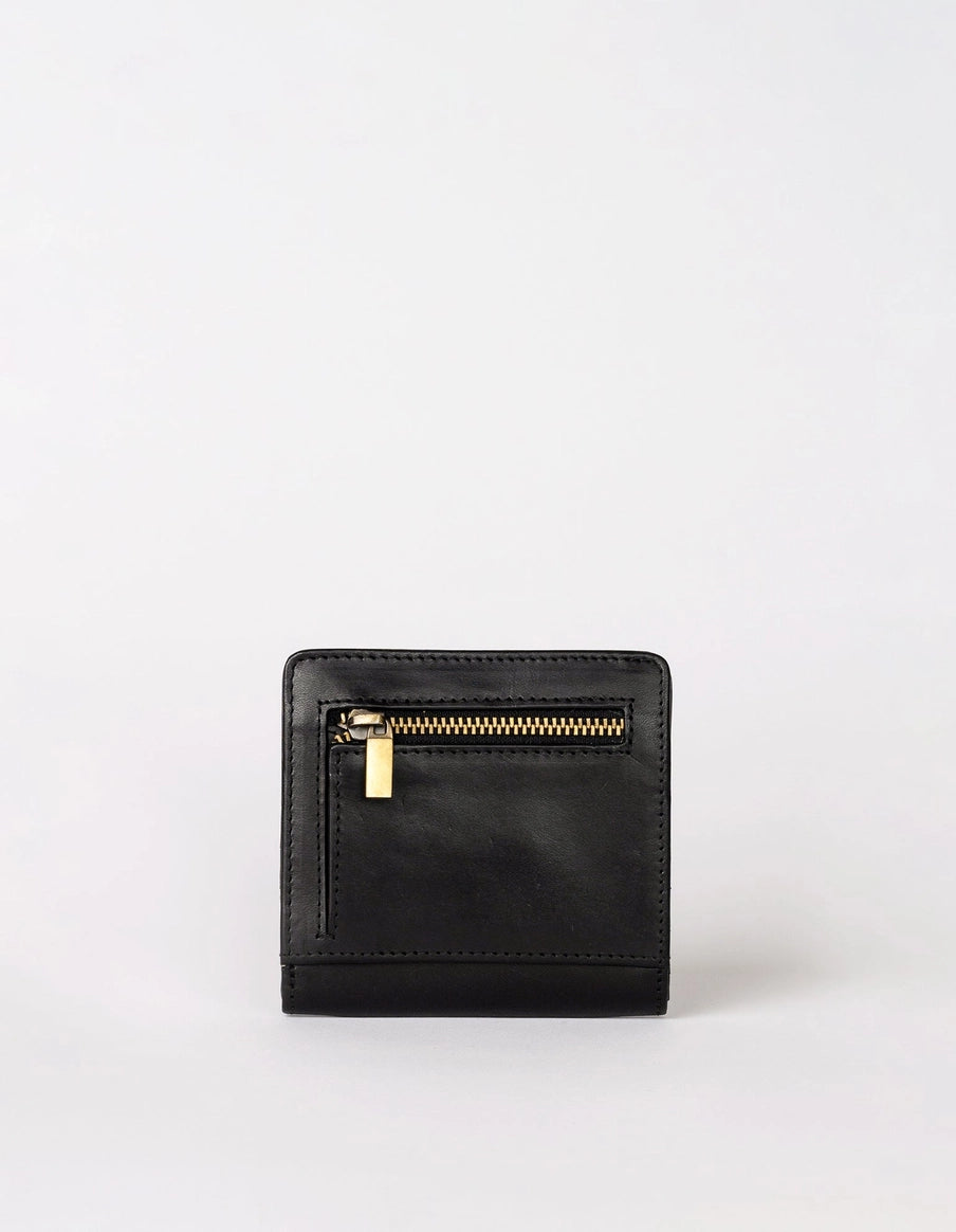 Alex Fold-Over Wallet - Black Classic Leather