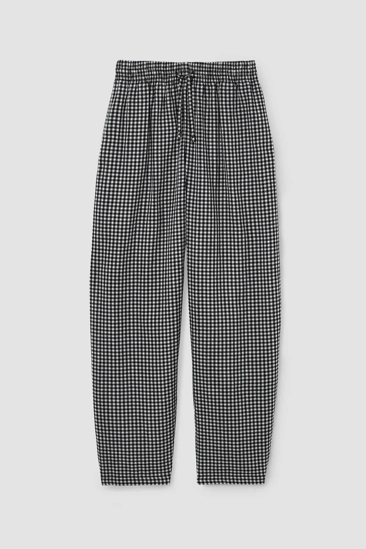 Cedar-Cay Organic Cotton Double Gauze Trousers GOTS - Monochrome Gingham