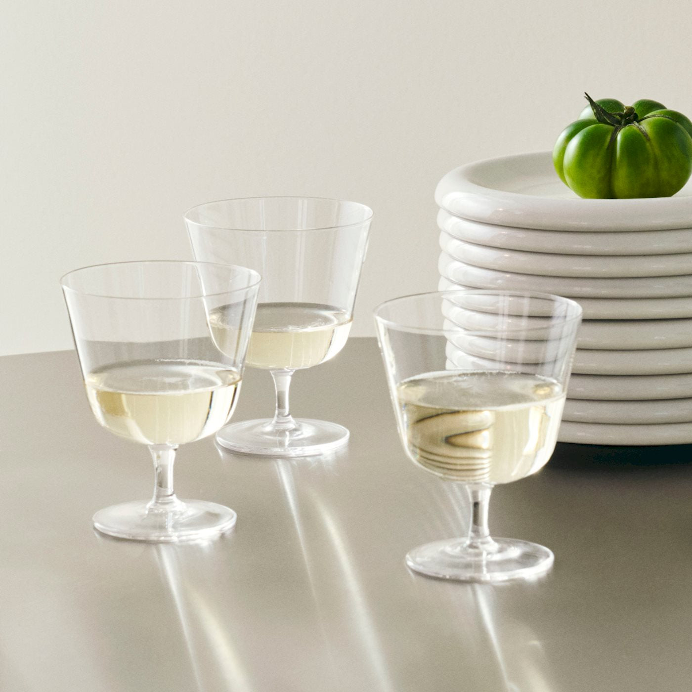 Curve Stem Glass - Set of 2 - Small - Clear