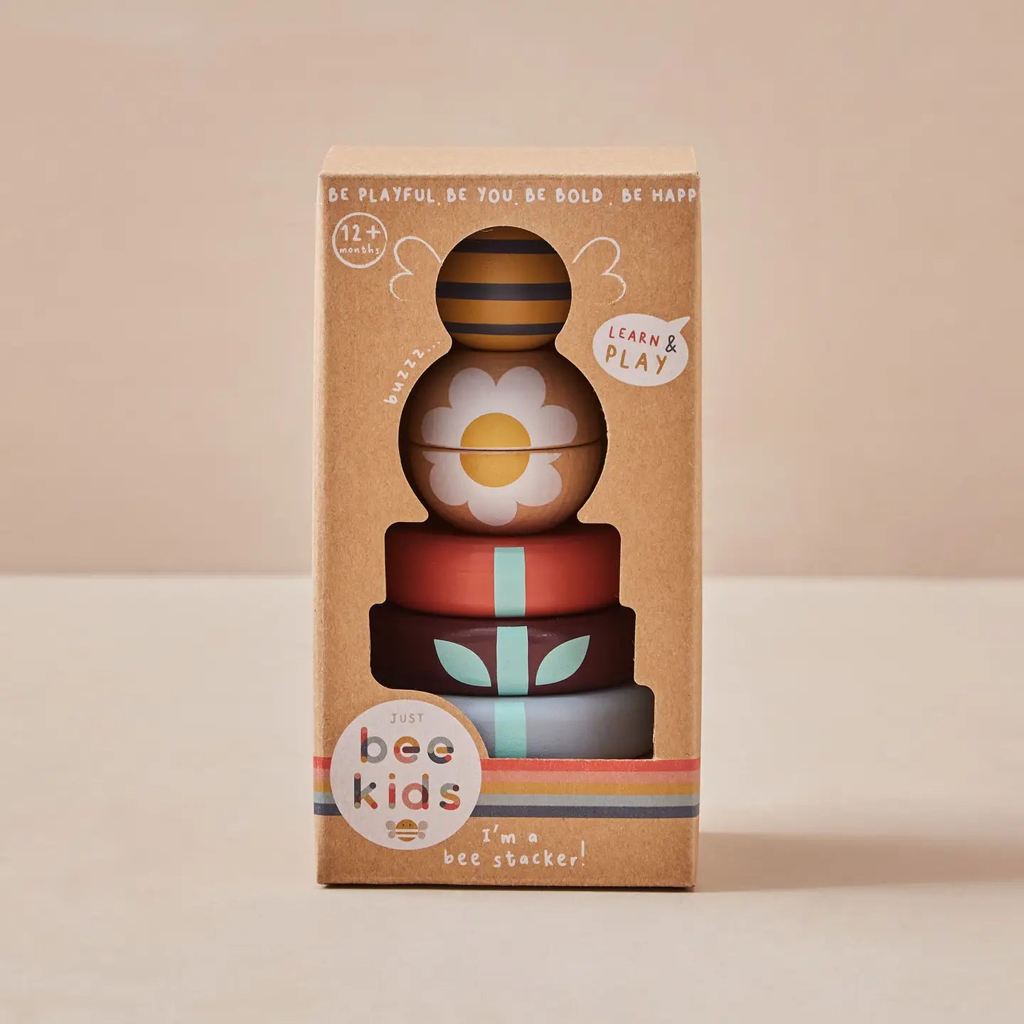 Wooden Bee Stacking Toy