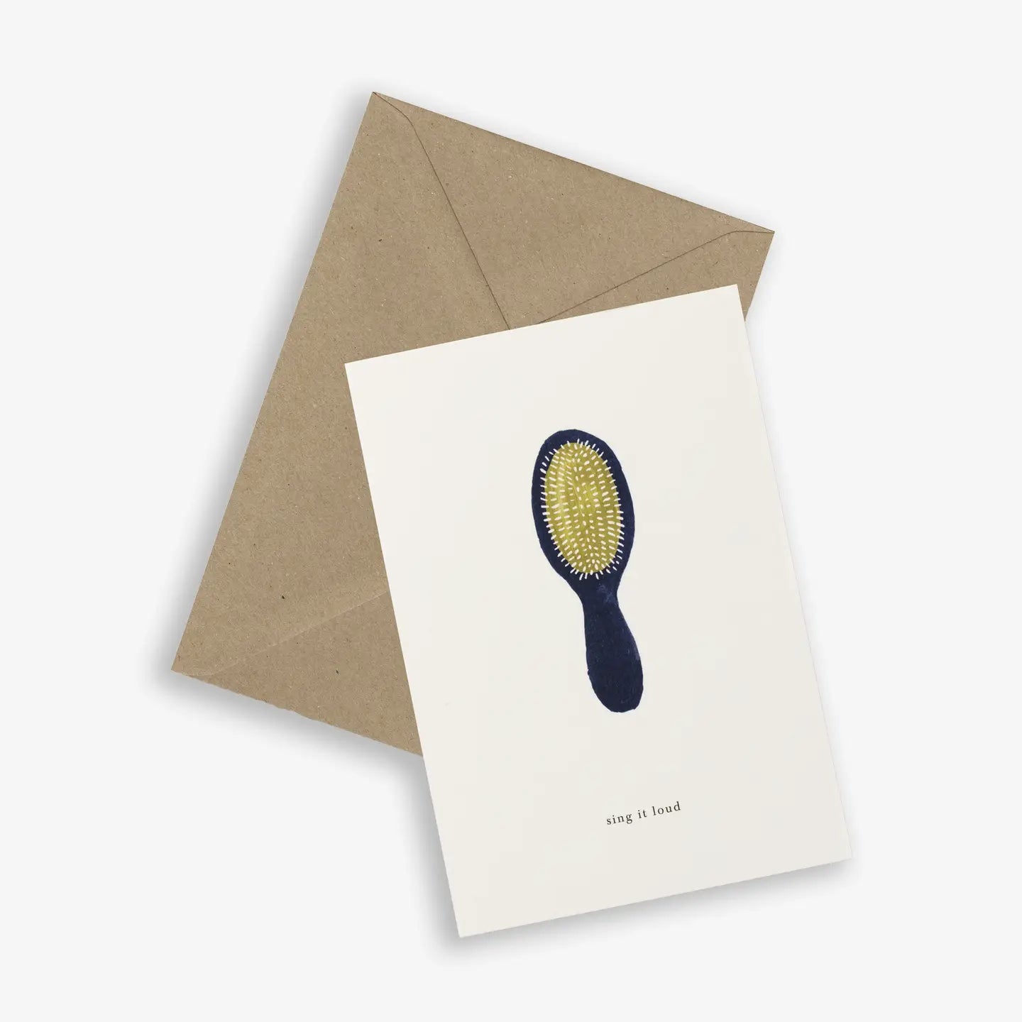Greeting Card - Hair Brush (Sing It Loud)
