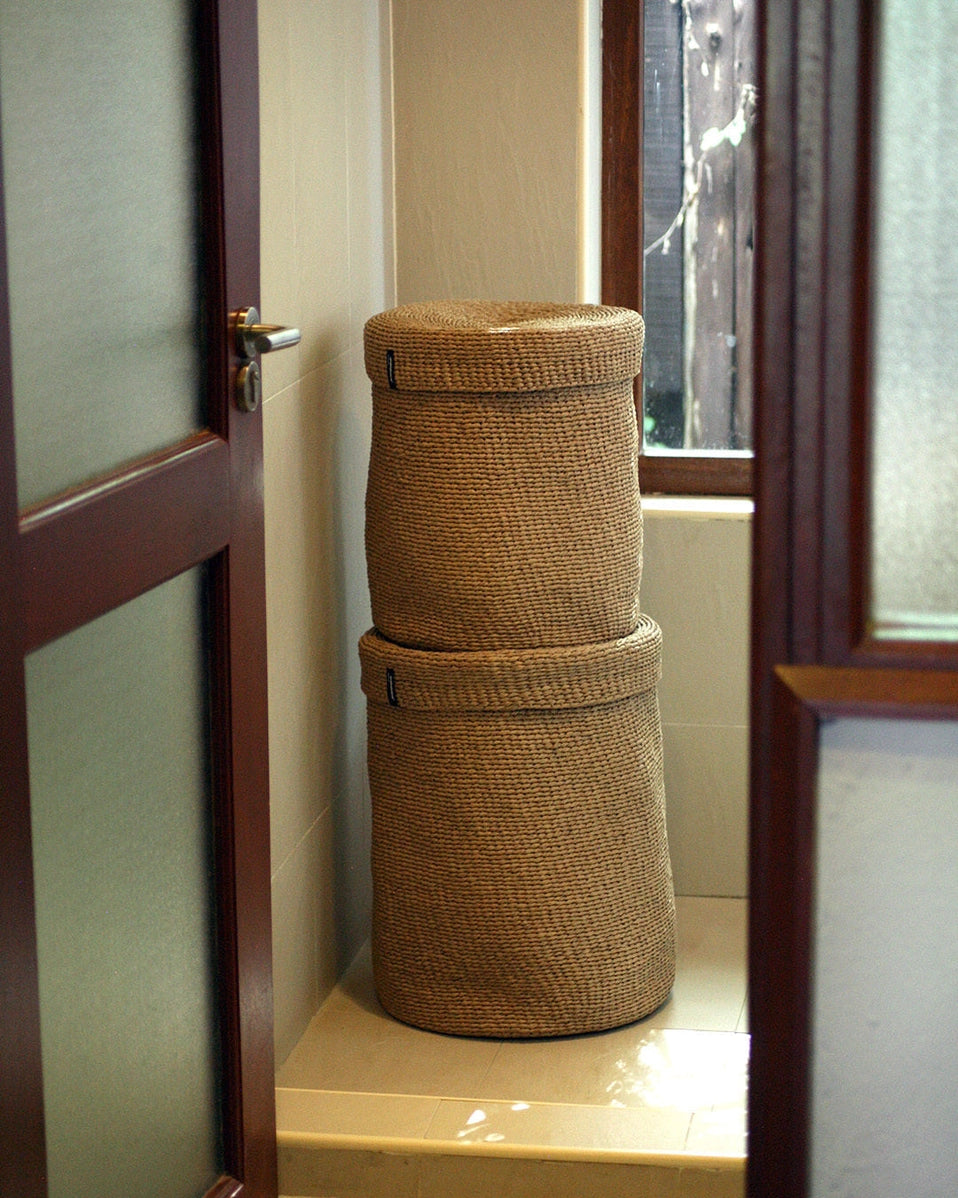 Kiondo Basket with Lid - Brown - Large