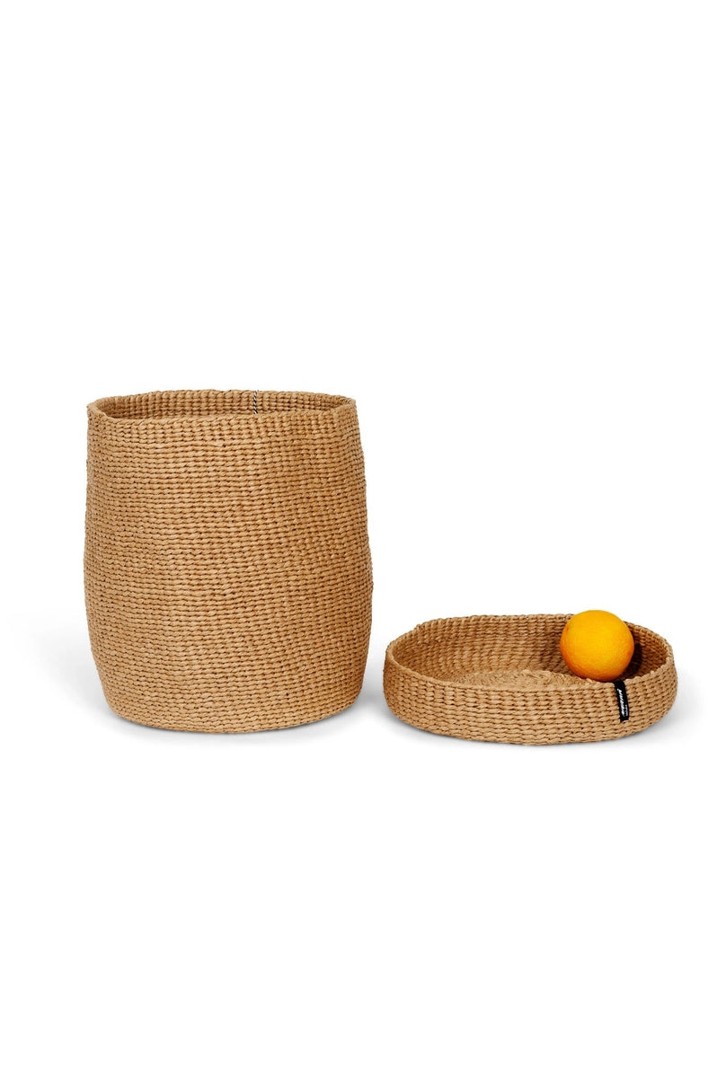 Kiondo Basket with Lid - Brown - Large