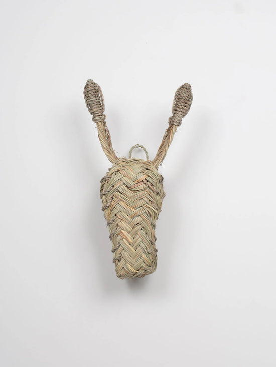 Mini Woven Animal Head - Donkey