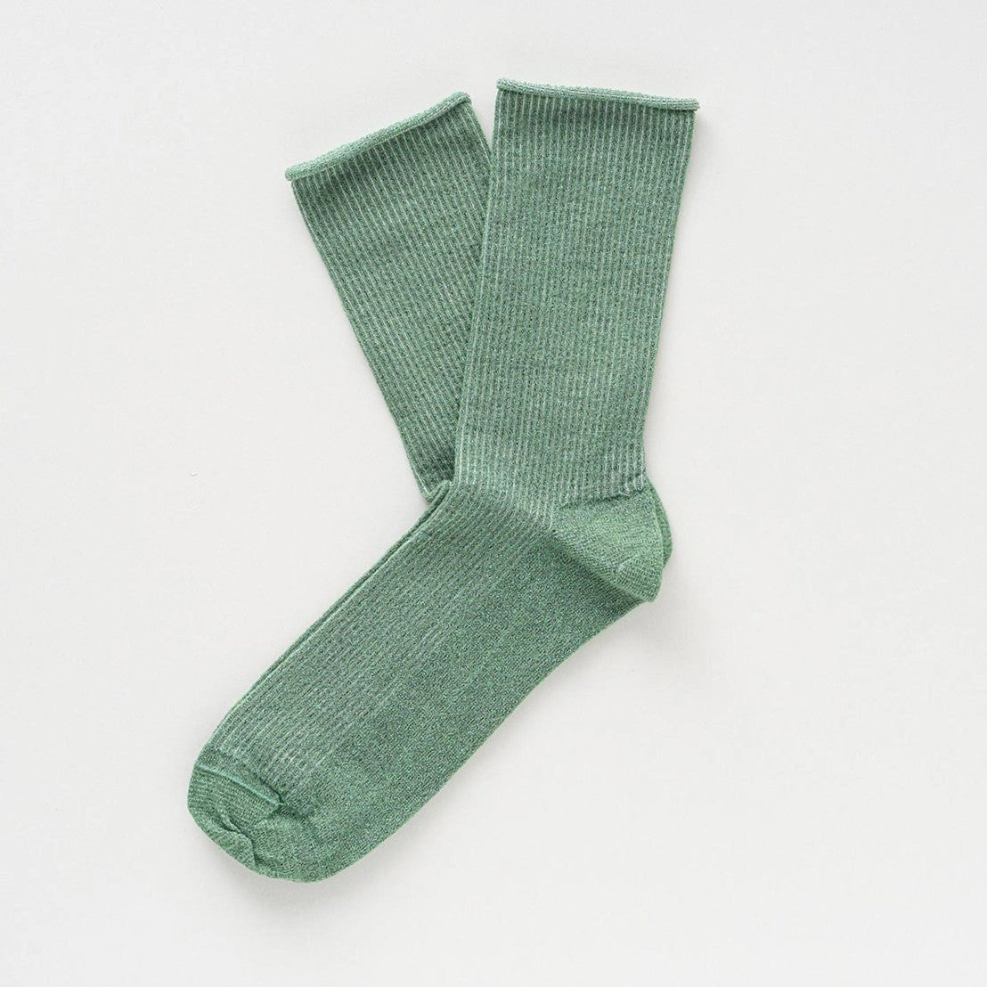 Glitter Lurex Socks in Eco-Friendly Lyocell - Mint Green