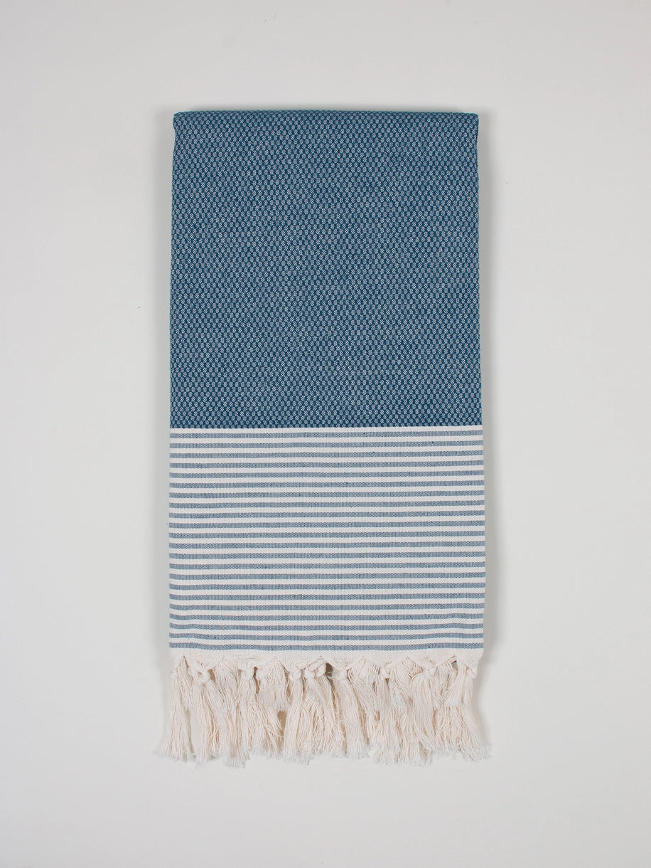 Amalfi Cotton Hammam Towel - Indigo