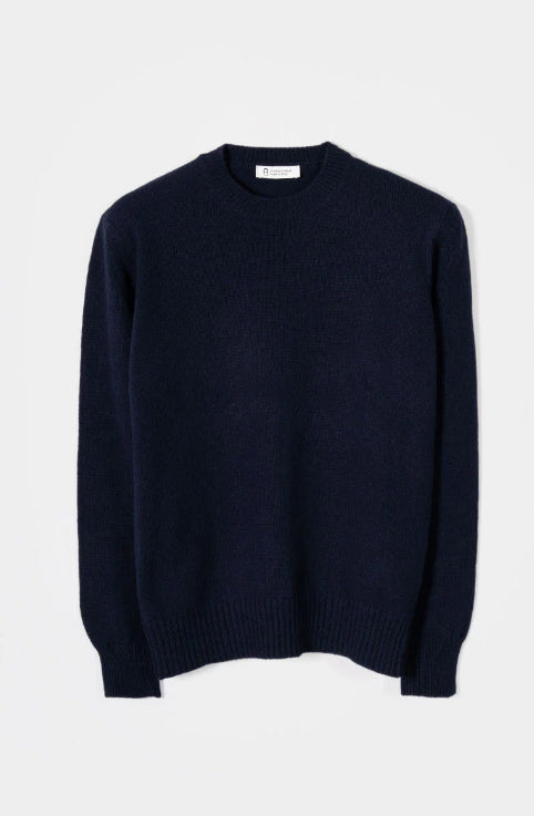 EDDA - Recycled Cashmere Crewneck Sweater - Blackberry Blue