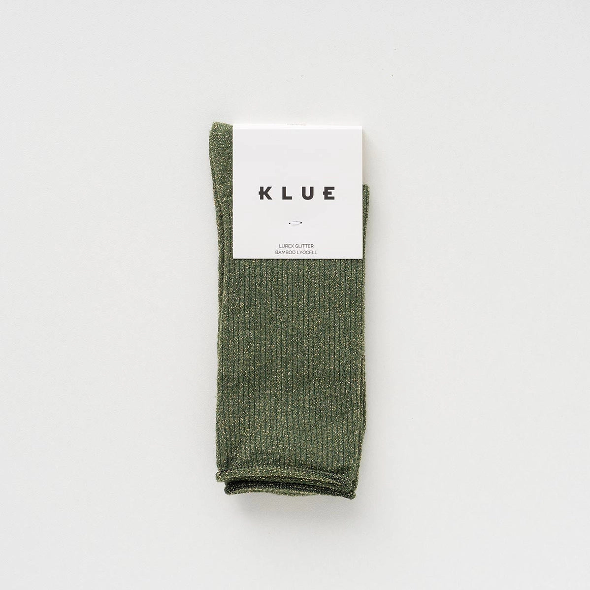 Glitter Lurex Socks in Eco-Friendly Lyocell - Khaki