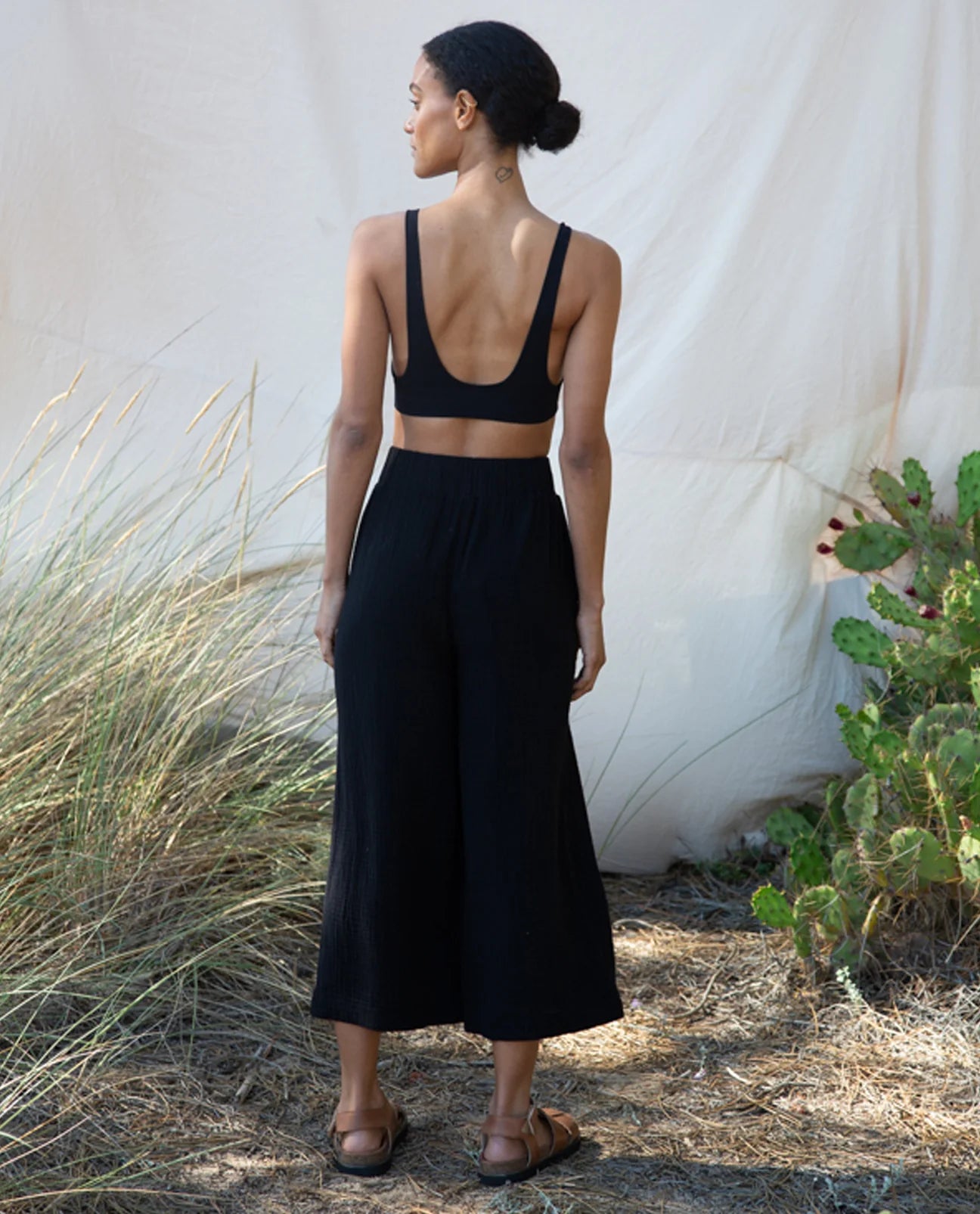 Evora Organic Cotton Trousers GOTS - Black